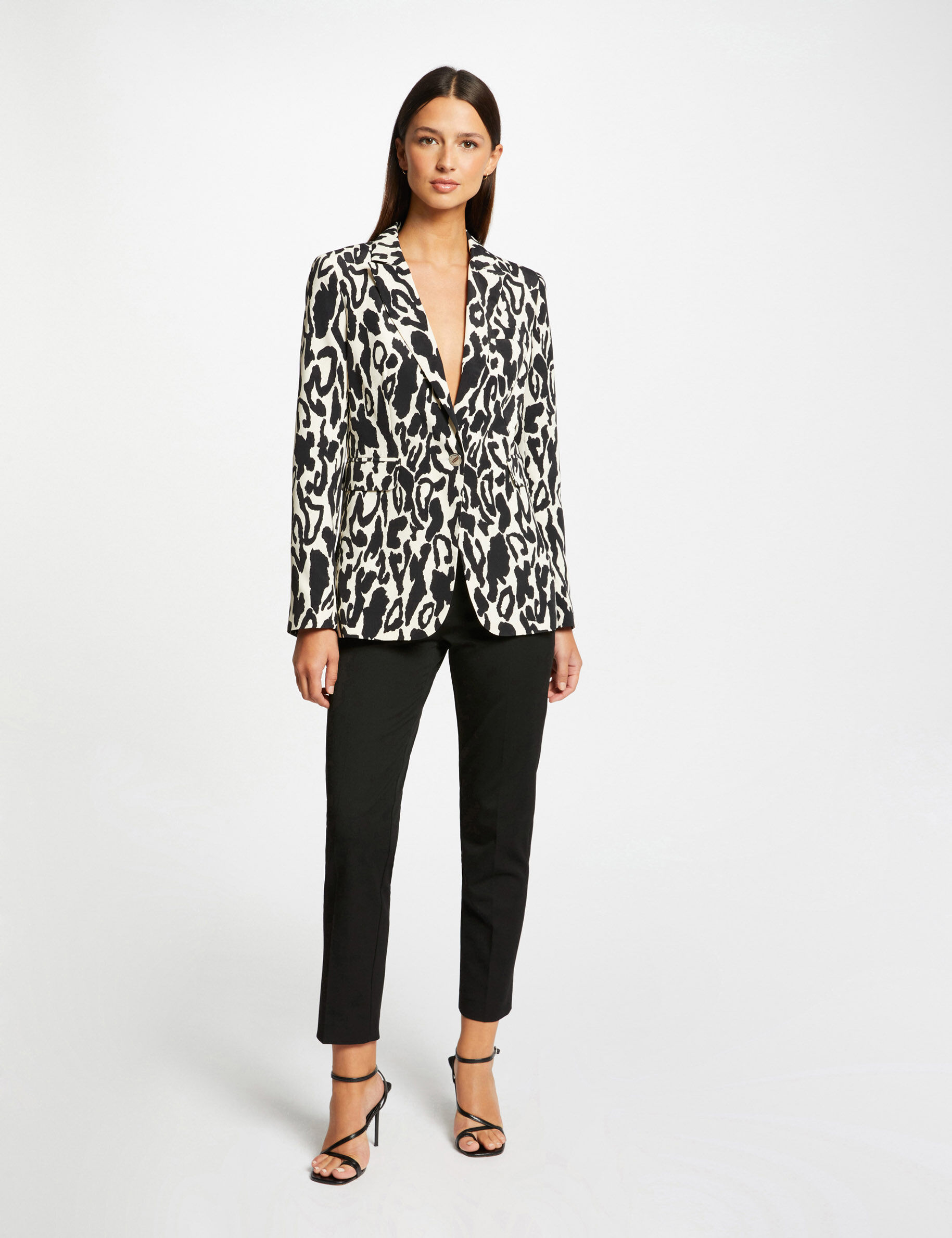 Veste cintrée imprimé animalier multico femme - multico