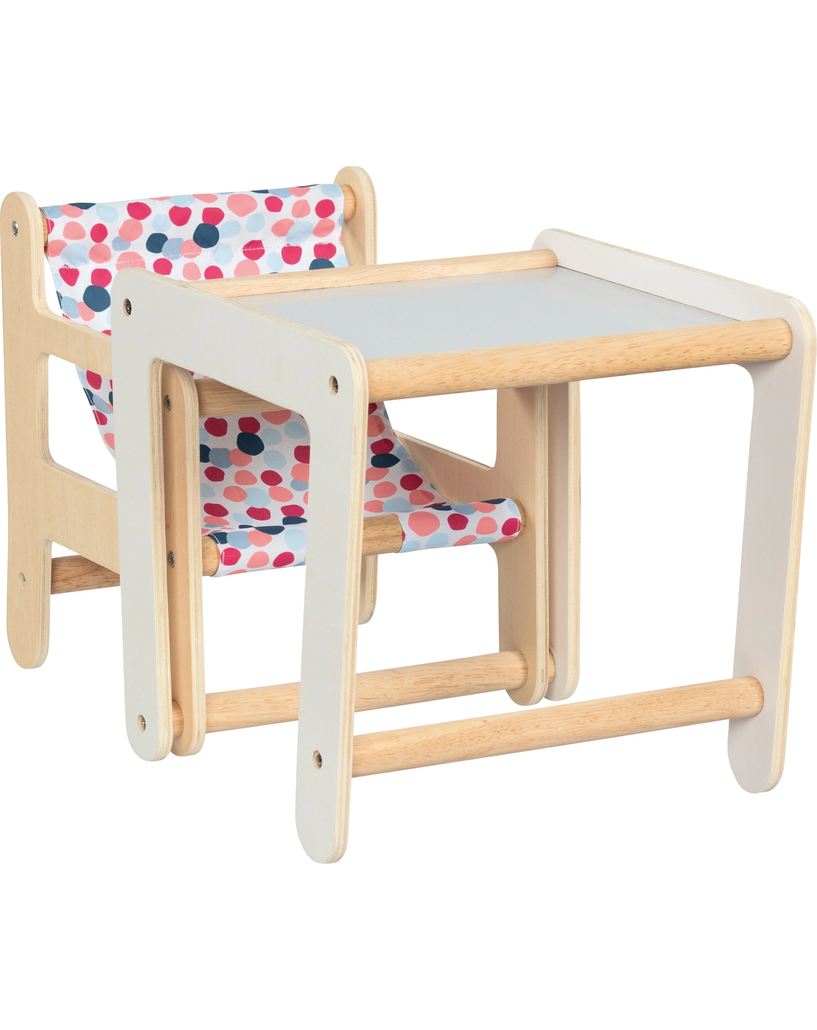 Puppenmöbel HOCHSTUHL 2in1 mit Tisch