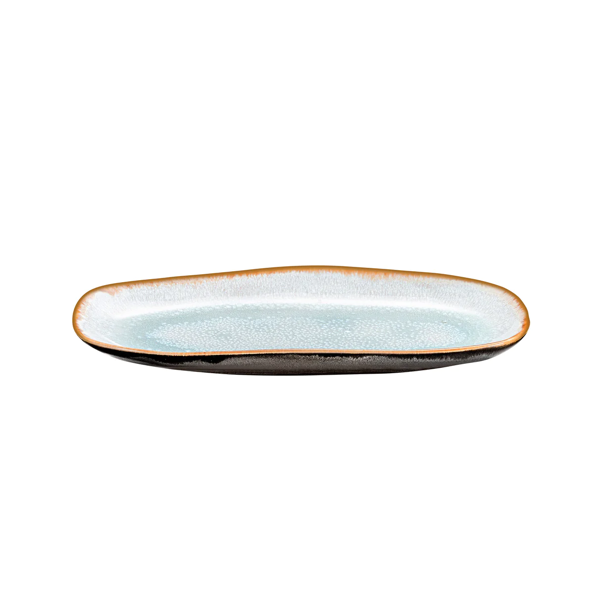 Shadow Aqua - Plat ovale petit modèle 23 x 11 cm (x6) Médard de Noblat