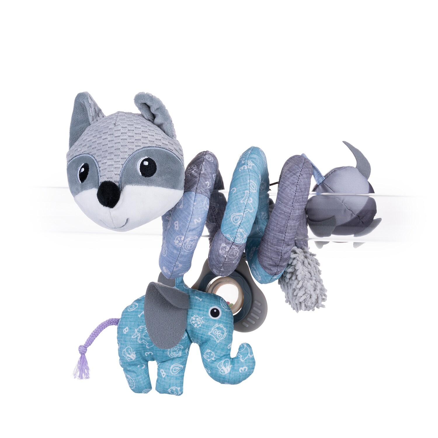 Bali Bazoo Activity Spirale Fuchs 80566 Rassel, Greifling, verschiedene Tiere blau