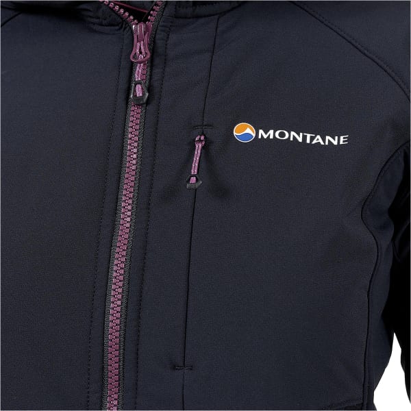 Softshell randonnée MONTANE W KRYPTON HOODIE BLACK BLACK