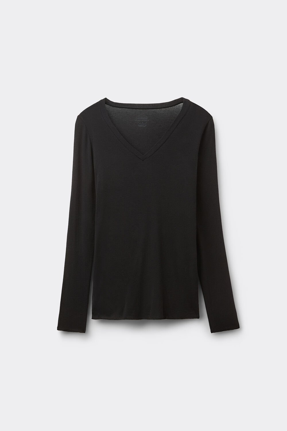 Blusa com decote em V em Modal Ultraleve com Caxemira