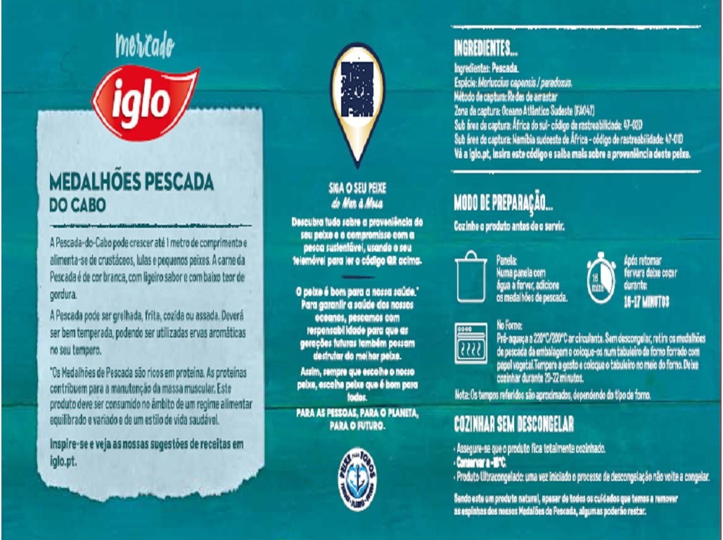 MEDALHÕES IGLO PESCADA MSC 1.1 KG (10 UN)