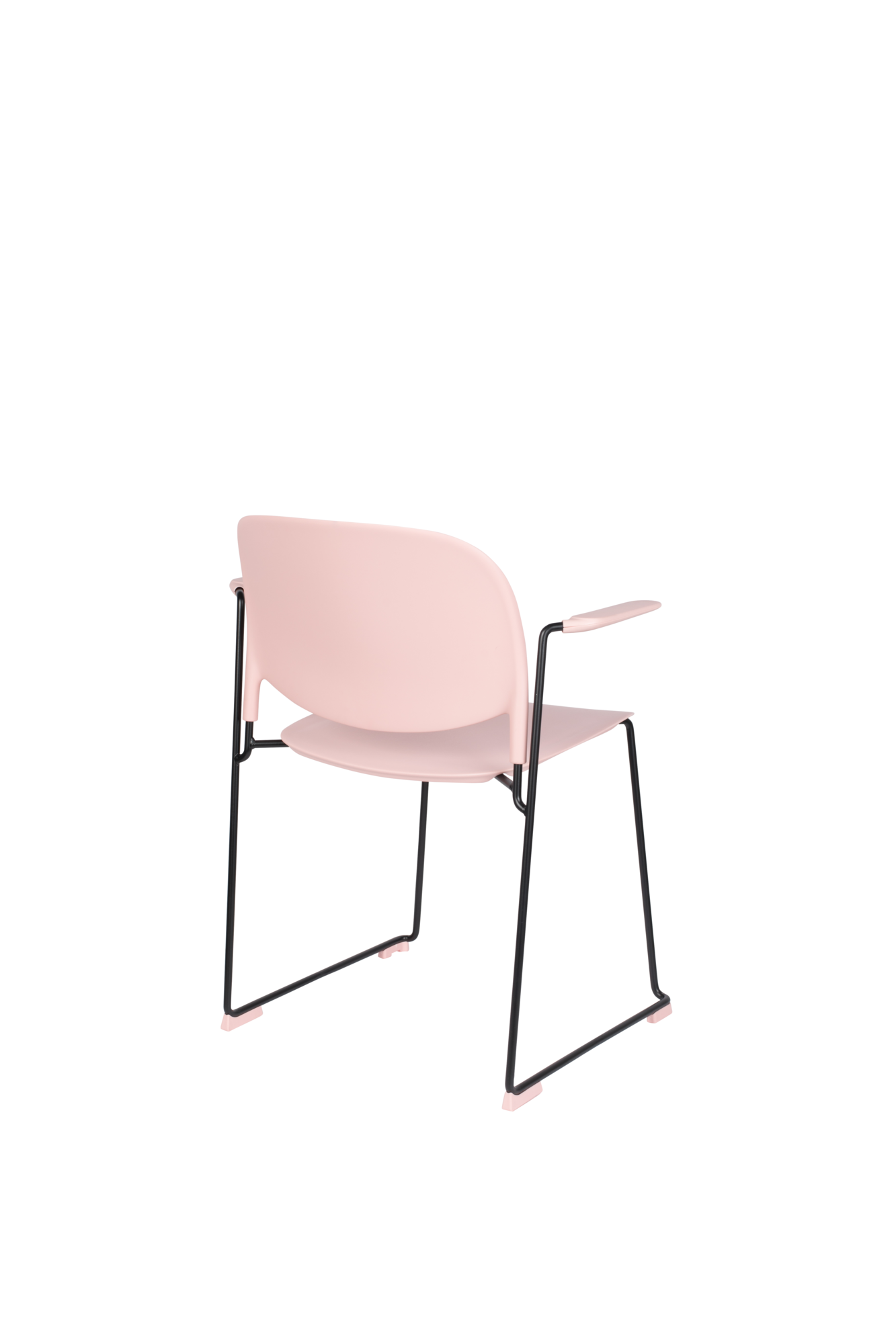 Eetkamerstoel Stacks met armleuningen roze (set van 4)