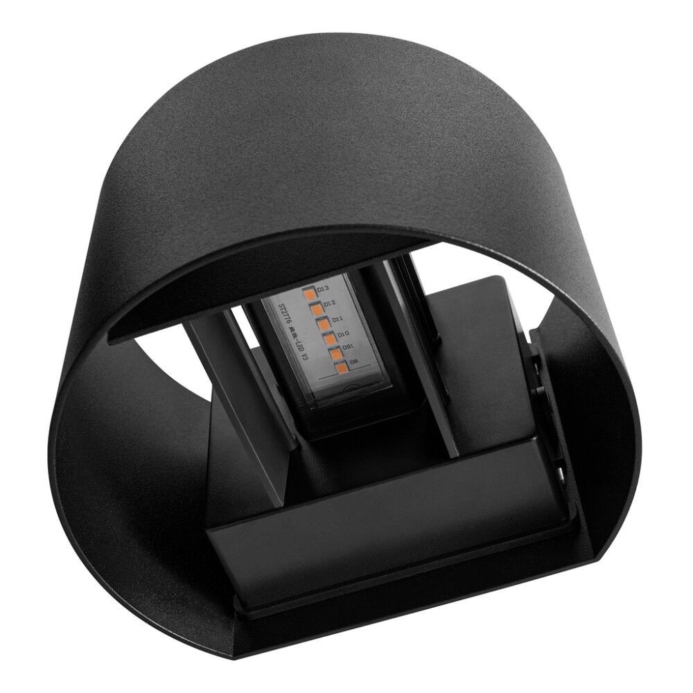 VEGGLAMPE NORDLUX MILDA SVART ALU IP44
