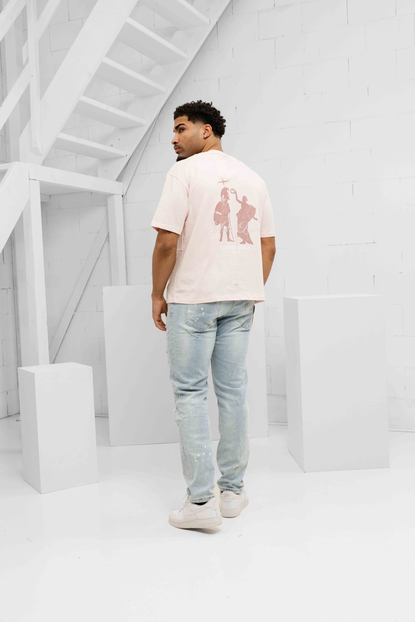 Project X Paris Antic Love T-Shirt Heren Lichtroze
