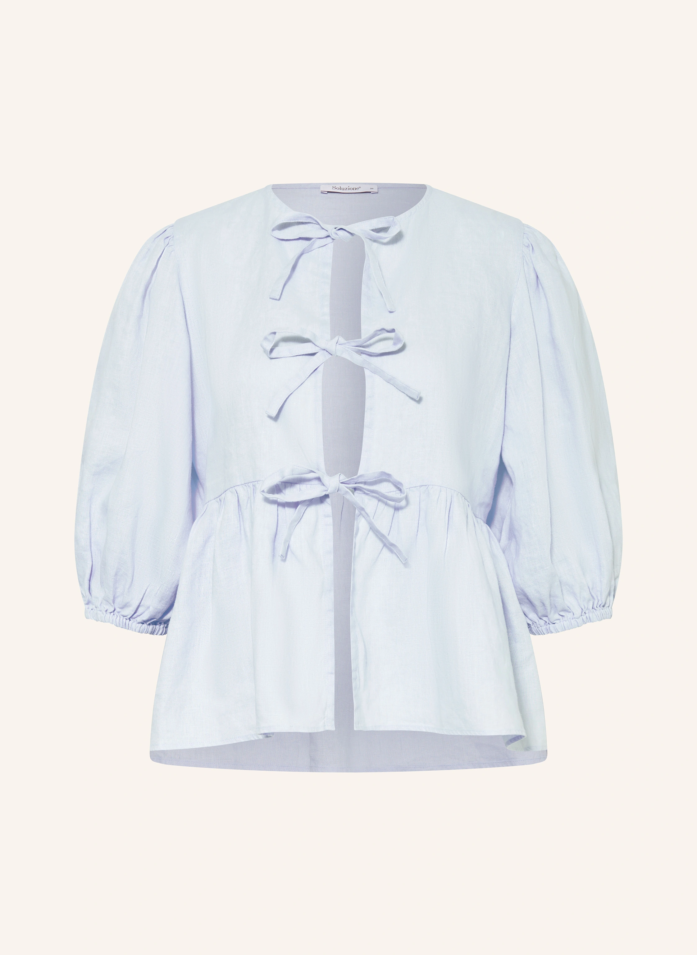 Soluzione Blusenshirt aus Leinen mit 3/4-Arm