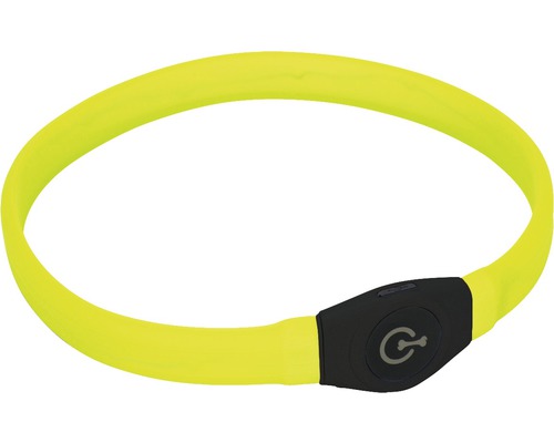 Karlie Visio siliconen lichtgevende halsband, 65 cm, geel