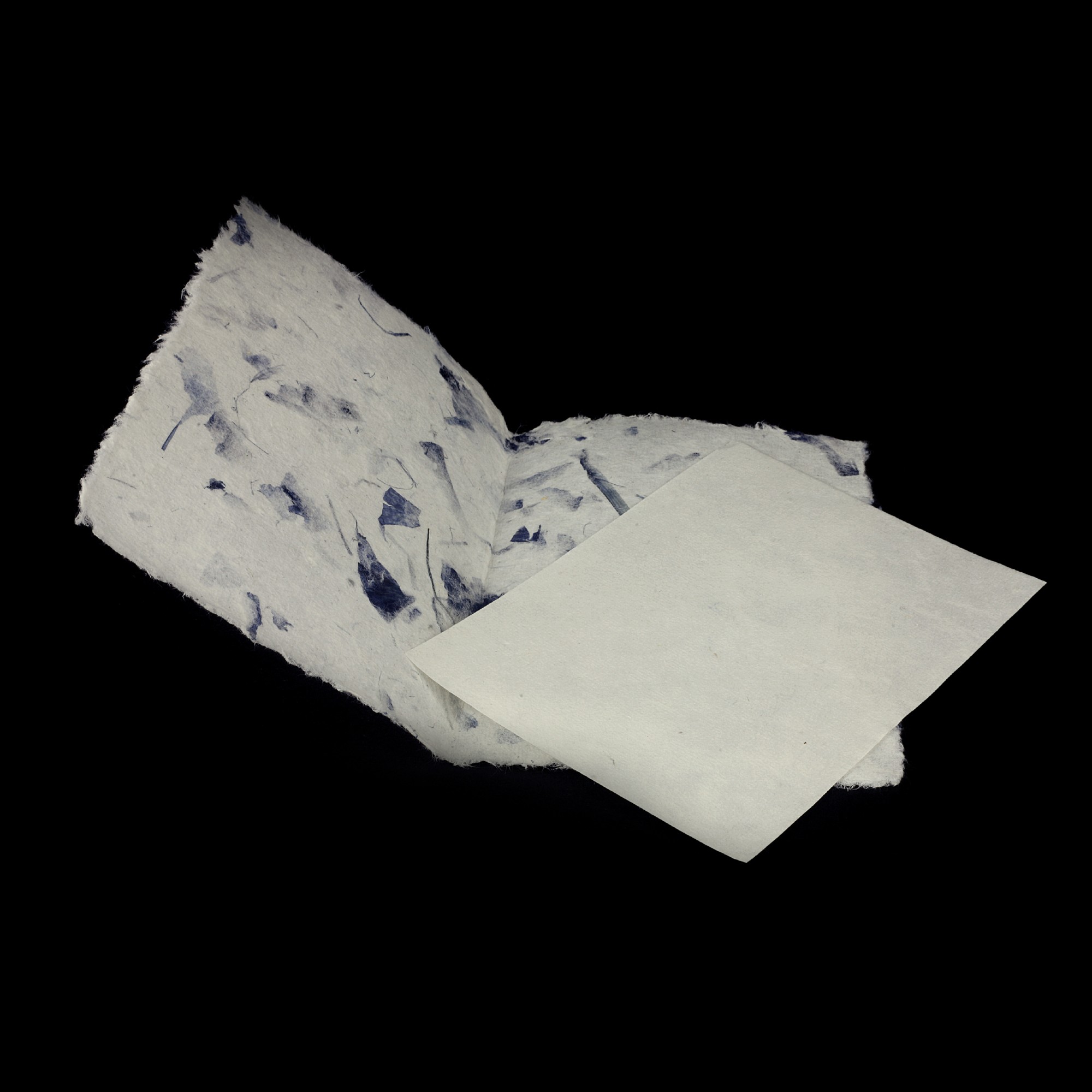 Grußkarte weiß/blau, Büttenpapier, B 12,5 cm, H 17 cm günstig bestellen