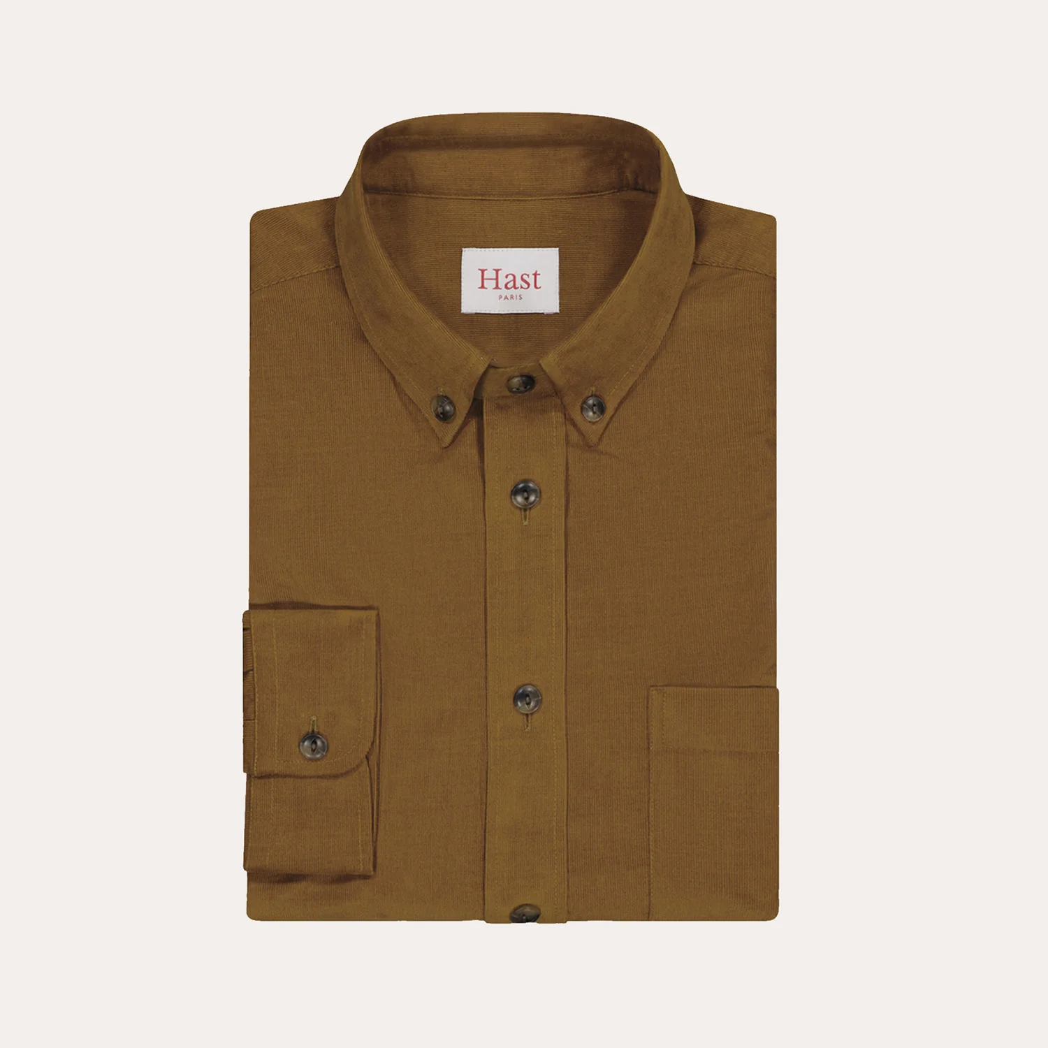 Camel velvet shirt