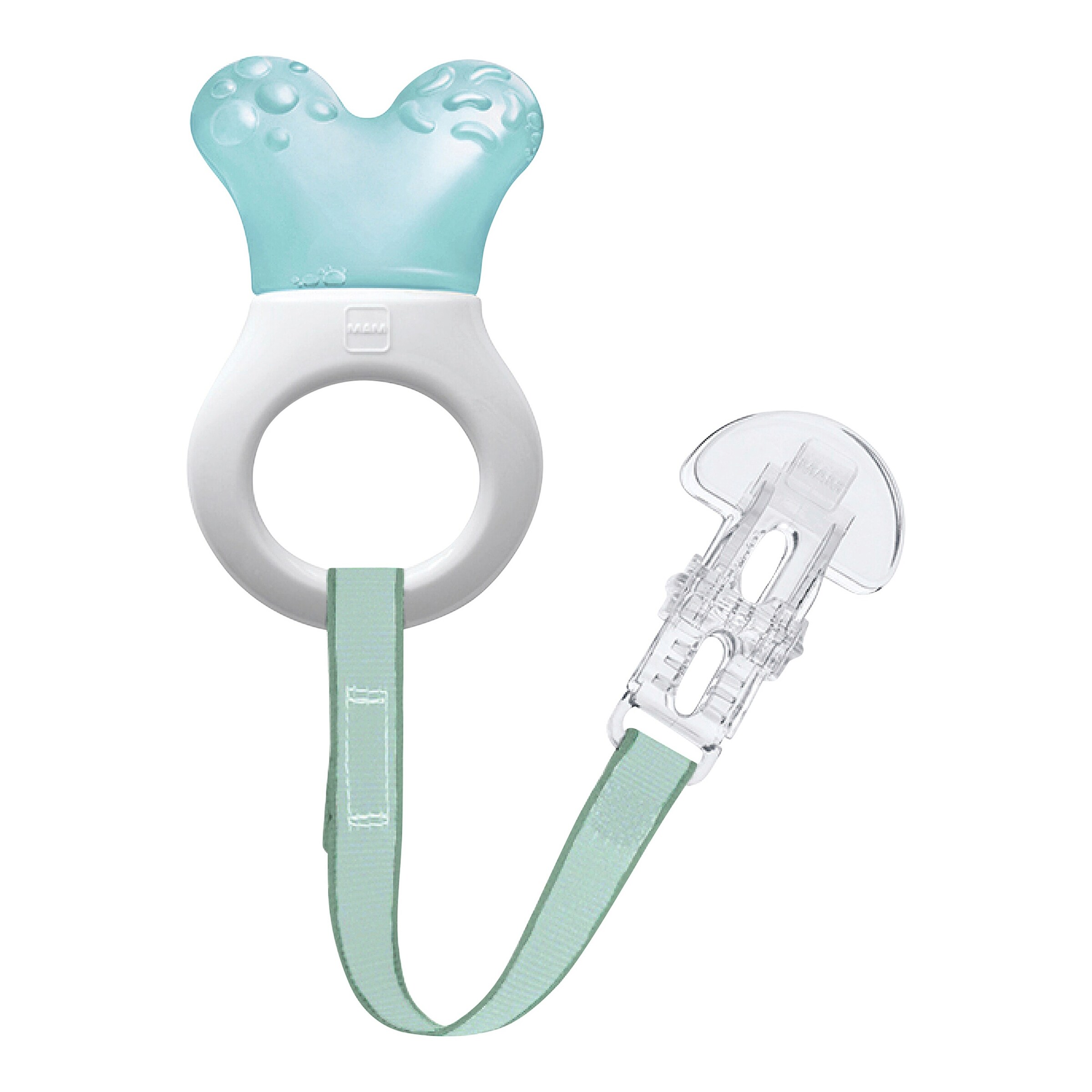 MAM Kühlbeißring Mini-Cooler & Clip türkis