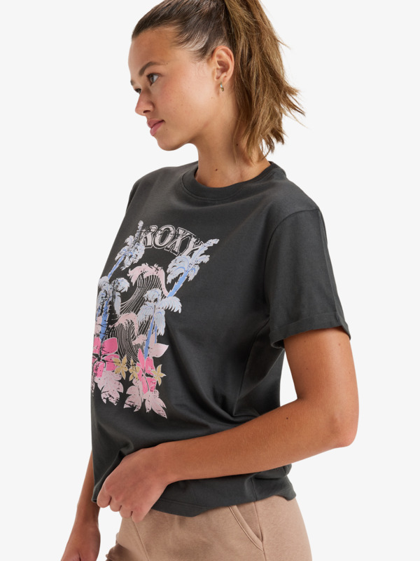 Oceanregular Poster T-shirt à manches courtes Noir Femme