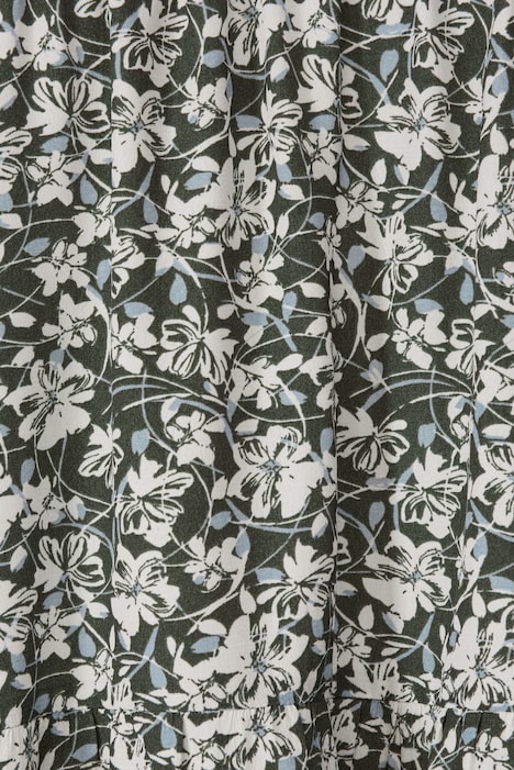 Bluse, Blümchen, Rundhals, Langarm