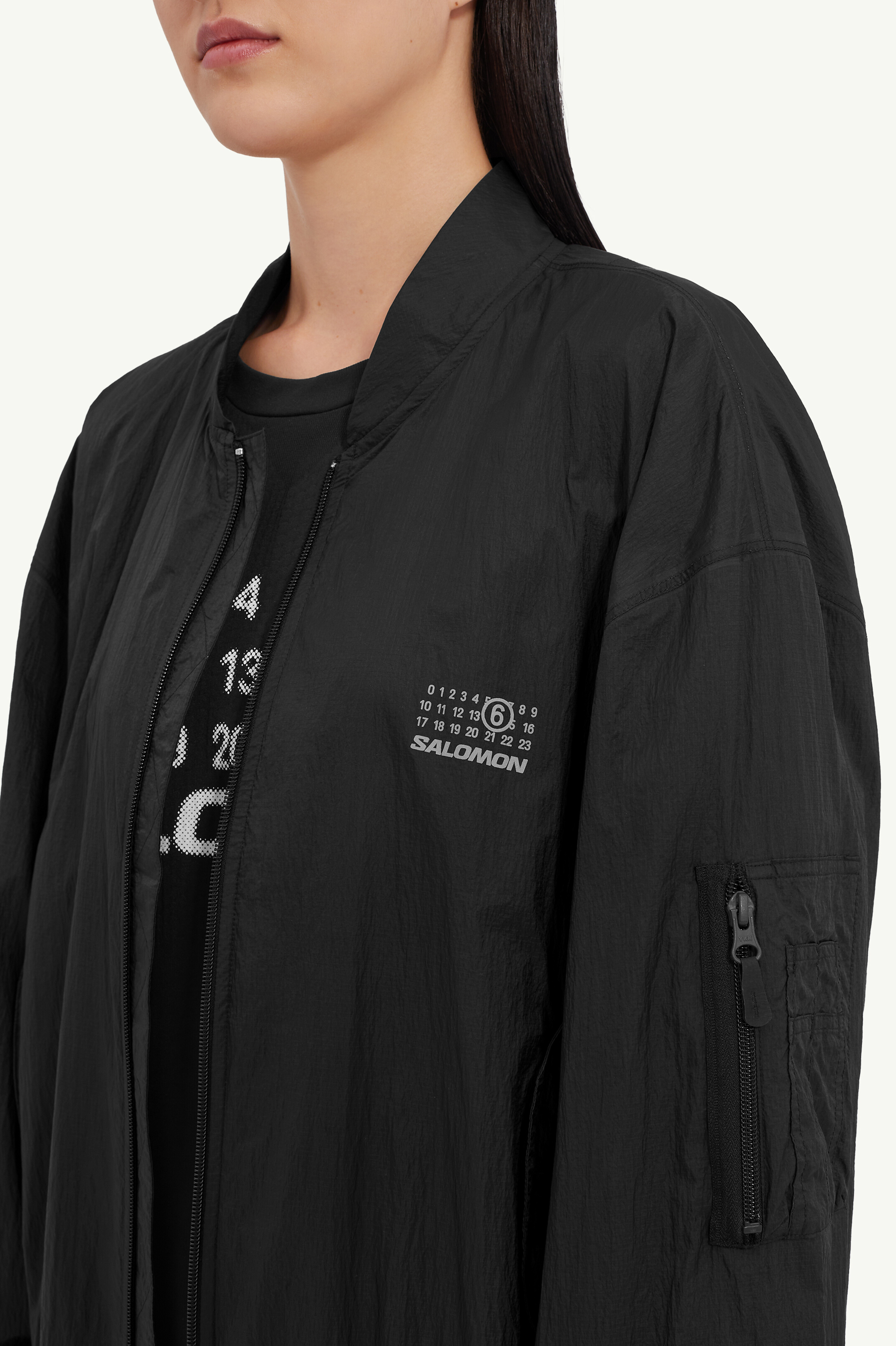 Black Nylon Sports Jacket MM6 x Salomon | MM6 Noir