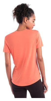T-Shirt Col Dégagé Femme Icebreaker Merino 125 Cool-Lite Sphere III Orange