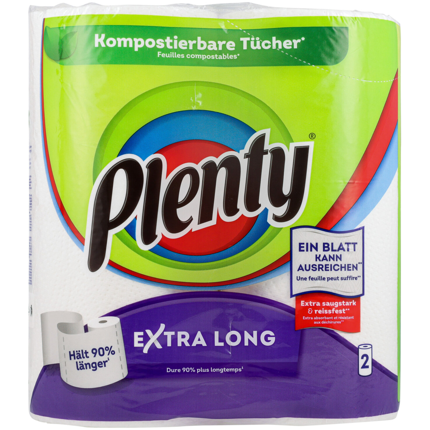 Plenty eXtra Long Haushaltstücher 2x86 Blatt