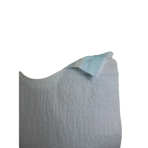 Bavoir ouate 21g/m² et PE 12µm à adhésifs sans poche bleu 40 x 48,5 cm PROP