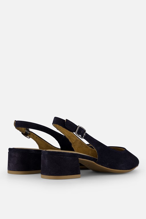 Tamaris Slingback Pumps blauw Leer