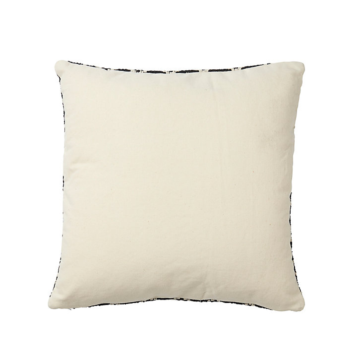 Coussin chevron Blooma Denia noir et blanc 45 x 45 cm
