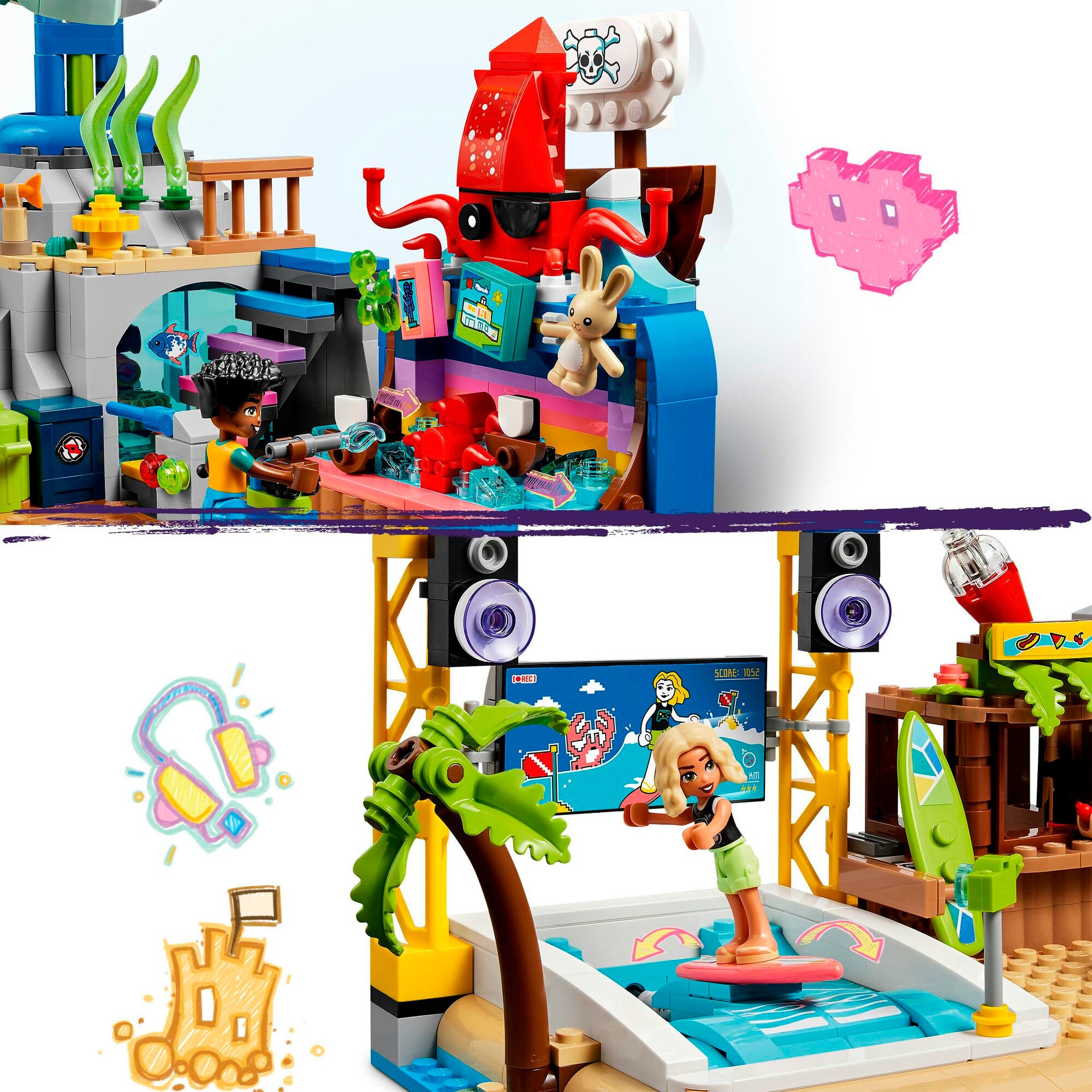 LEGO Konstruktionsspielzeug Friends Strand-Erlebnispark
