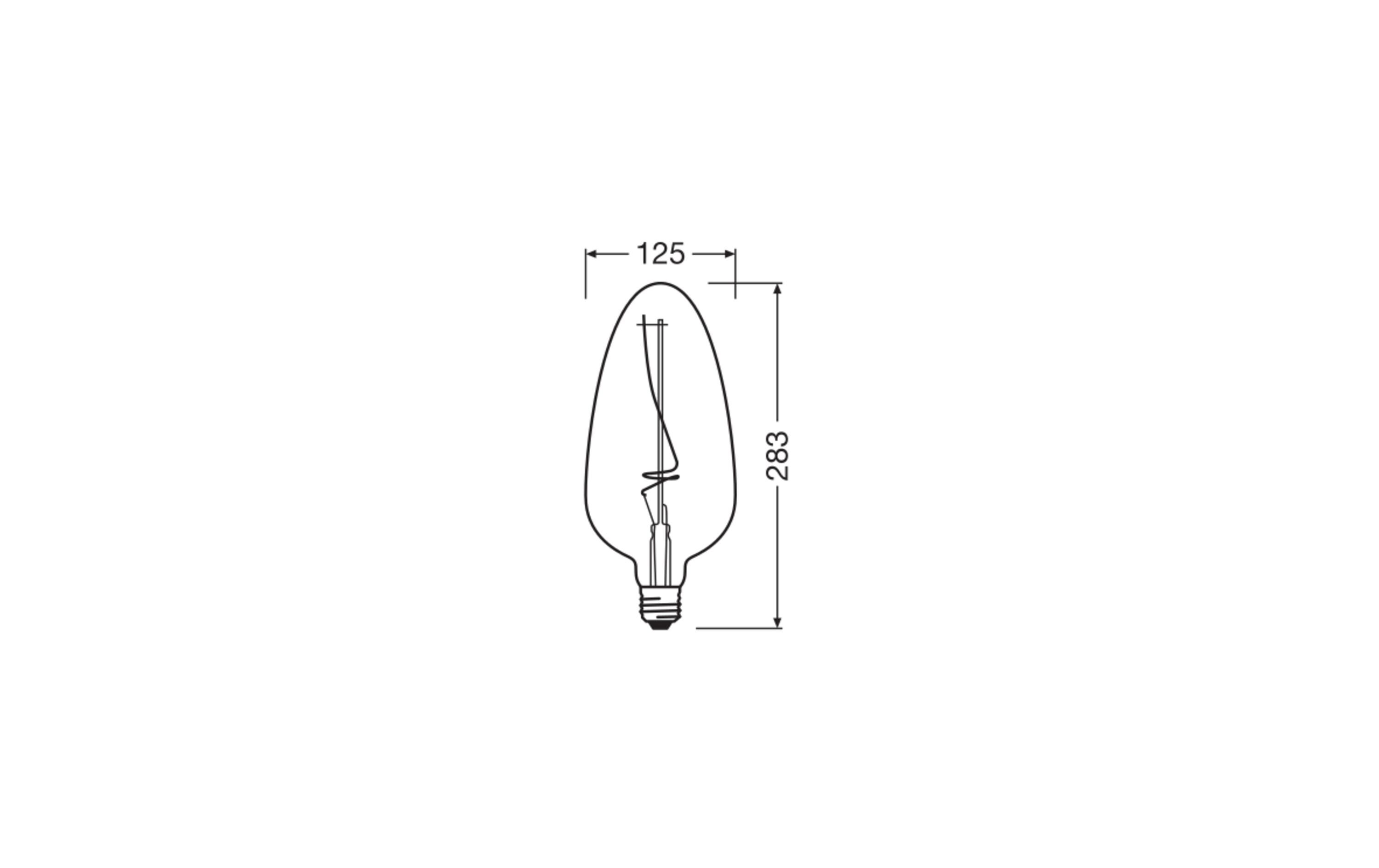 Lampe Vintage 1906 CLA125, 4W, E27, WarmweissDimmbare LED-Lampen, Vintage-Edition