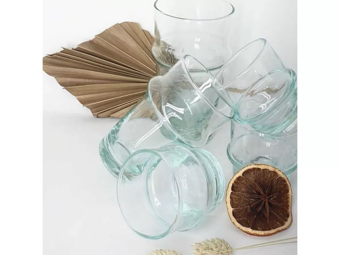 Novastyl - Lot 6 Gobelets Beldi 15cl En Verre Recycle Transparent