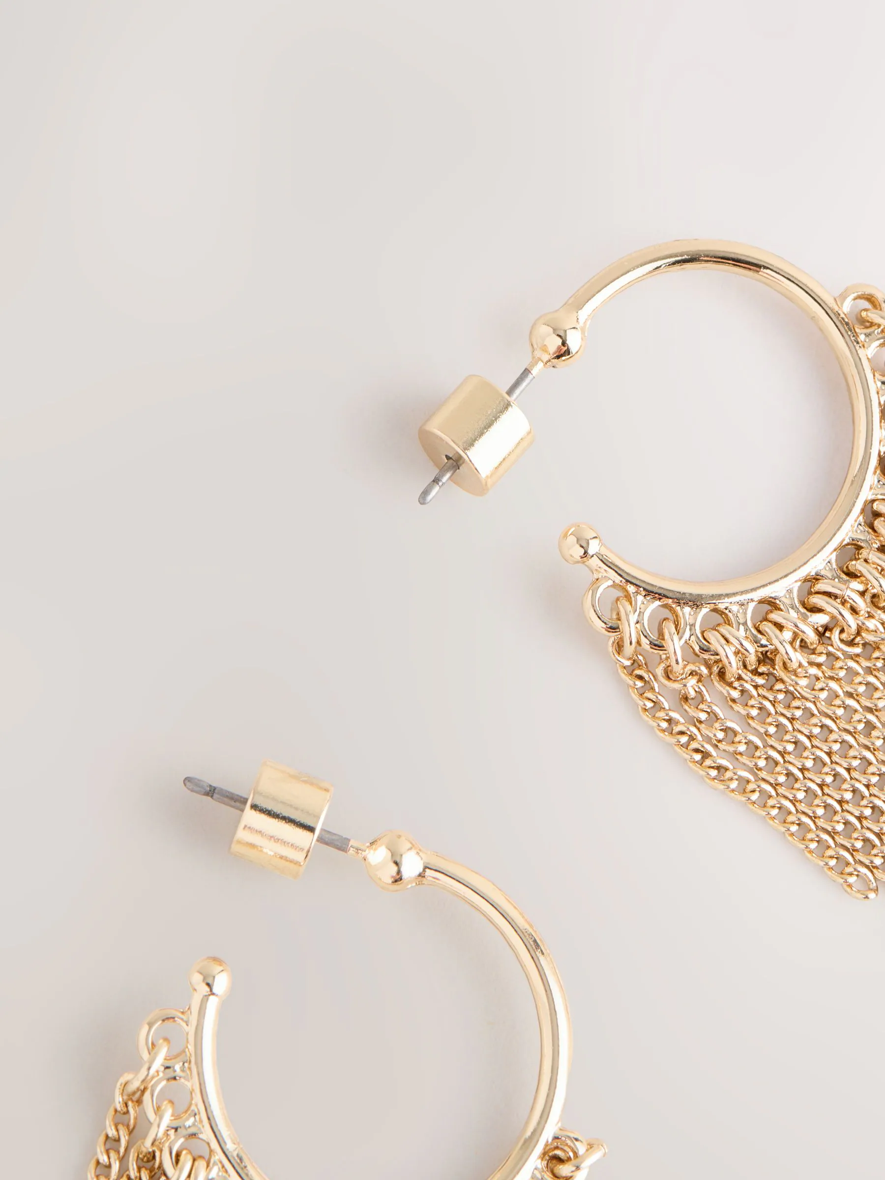 Goudkleurig - Tassel Chain Hoop Earrings