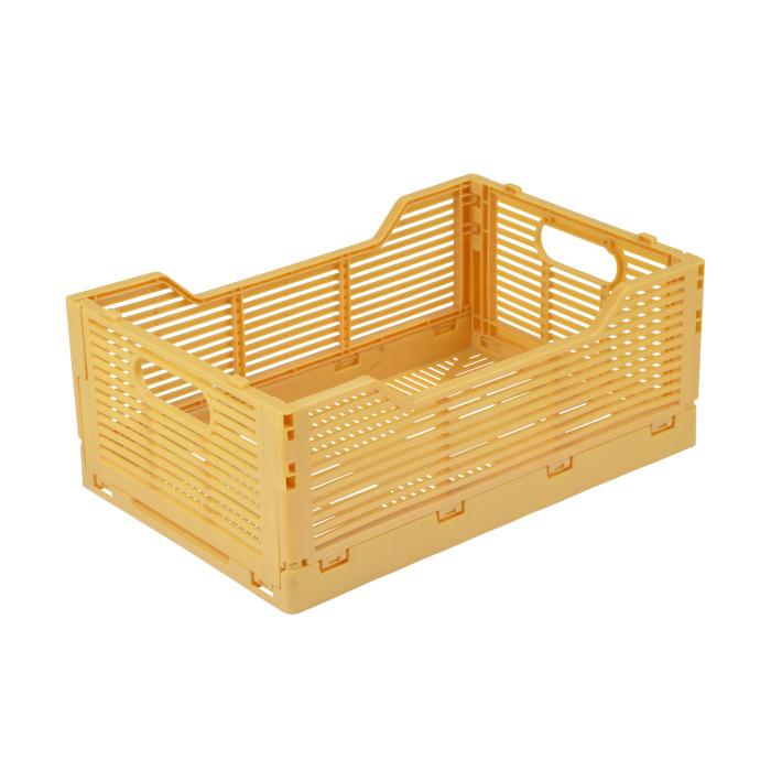 CAGETTE PLIABLE EMPILABLE OCRE D.30X20X11.5CM