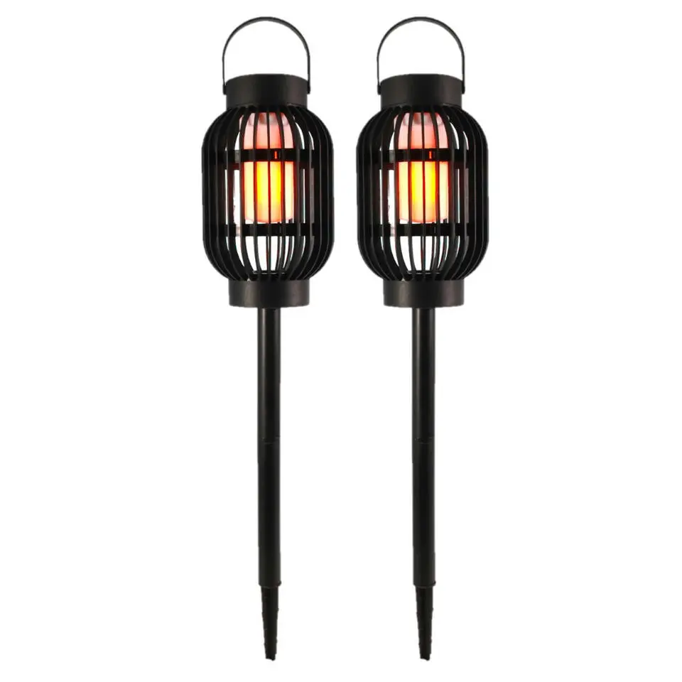 Pro Garden Prikspotje - 3 in 1 - vlameffect - solar - 23 cm