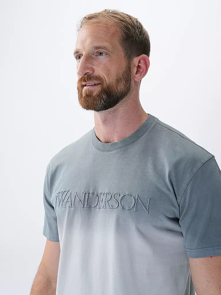 JW ANDERSON T-Shirt LOGO GRADIENT TEE hellgrau