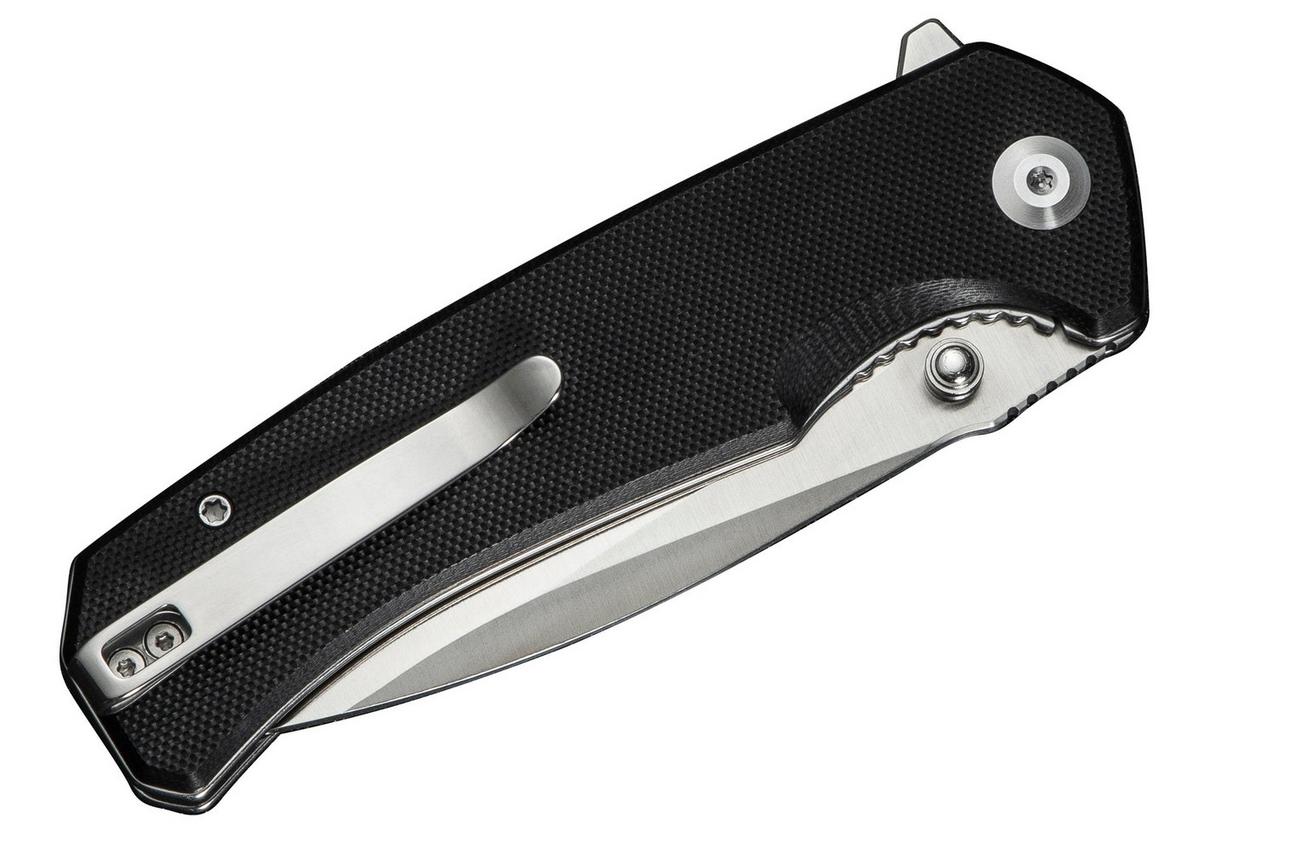 SENCUT Skarnax S24025-1 Satin 9Cr18MoV, Black G10, zakmes