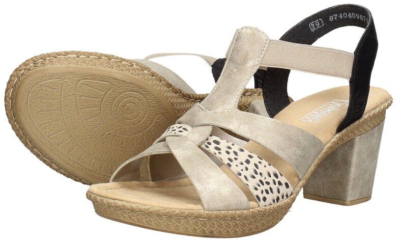 Rieker Sandalen Hak goudkleur