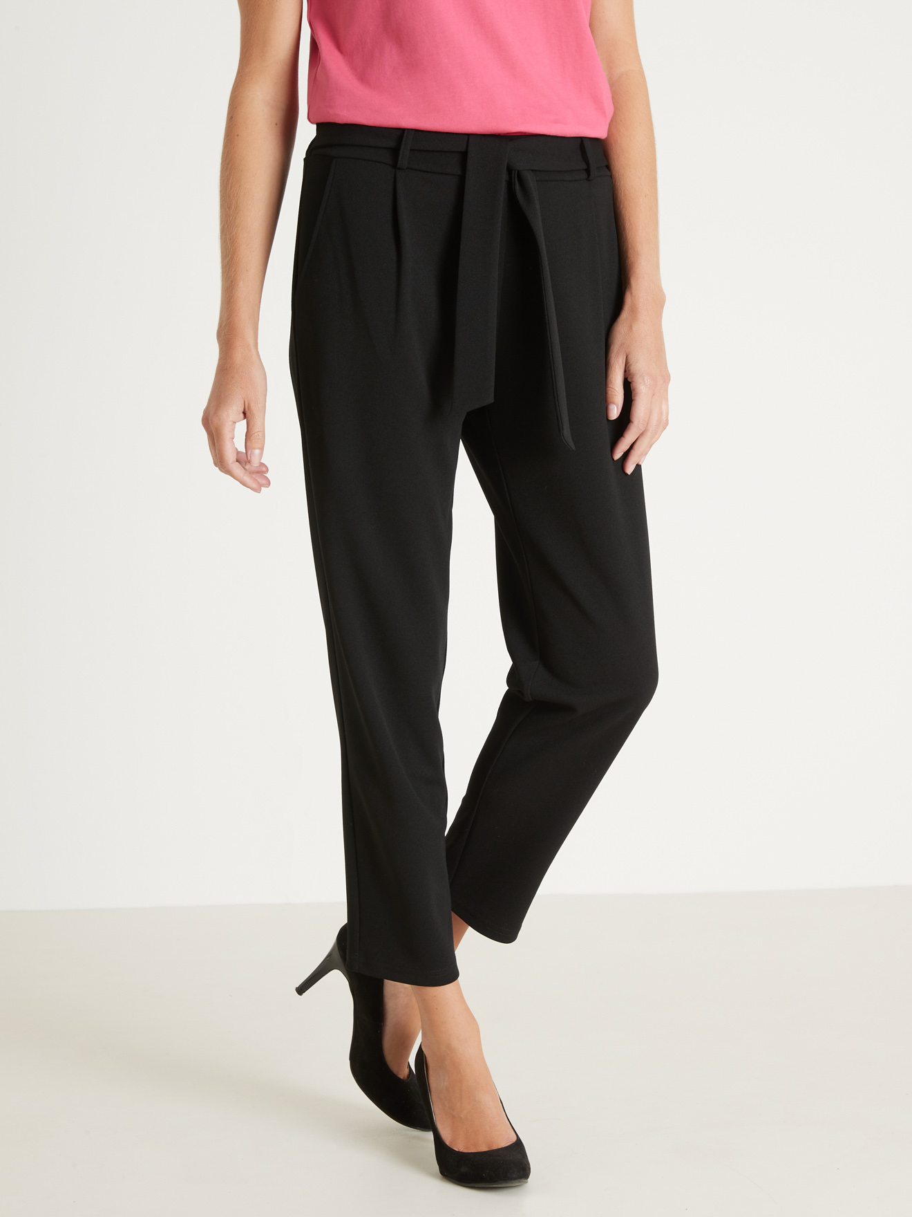 Pantalon élastiqué en maille