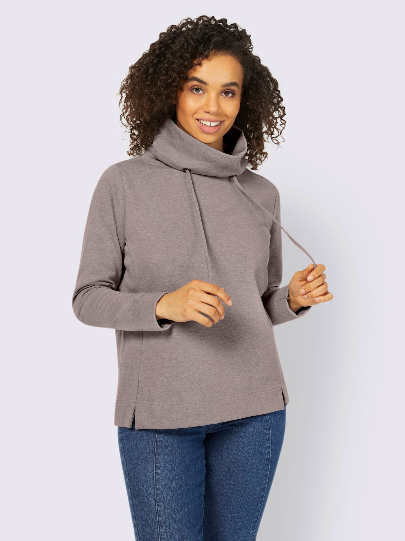 Sweat-shirt col ajustable