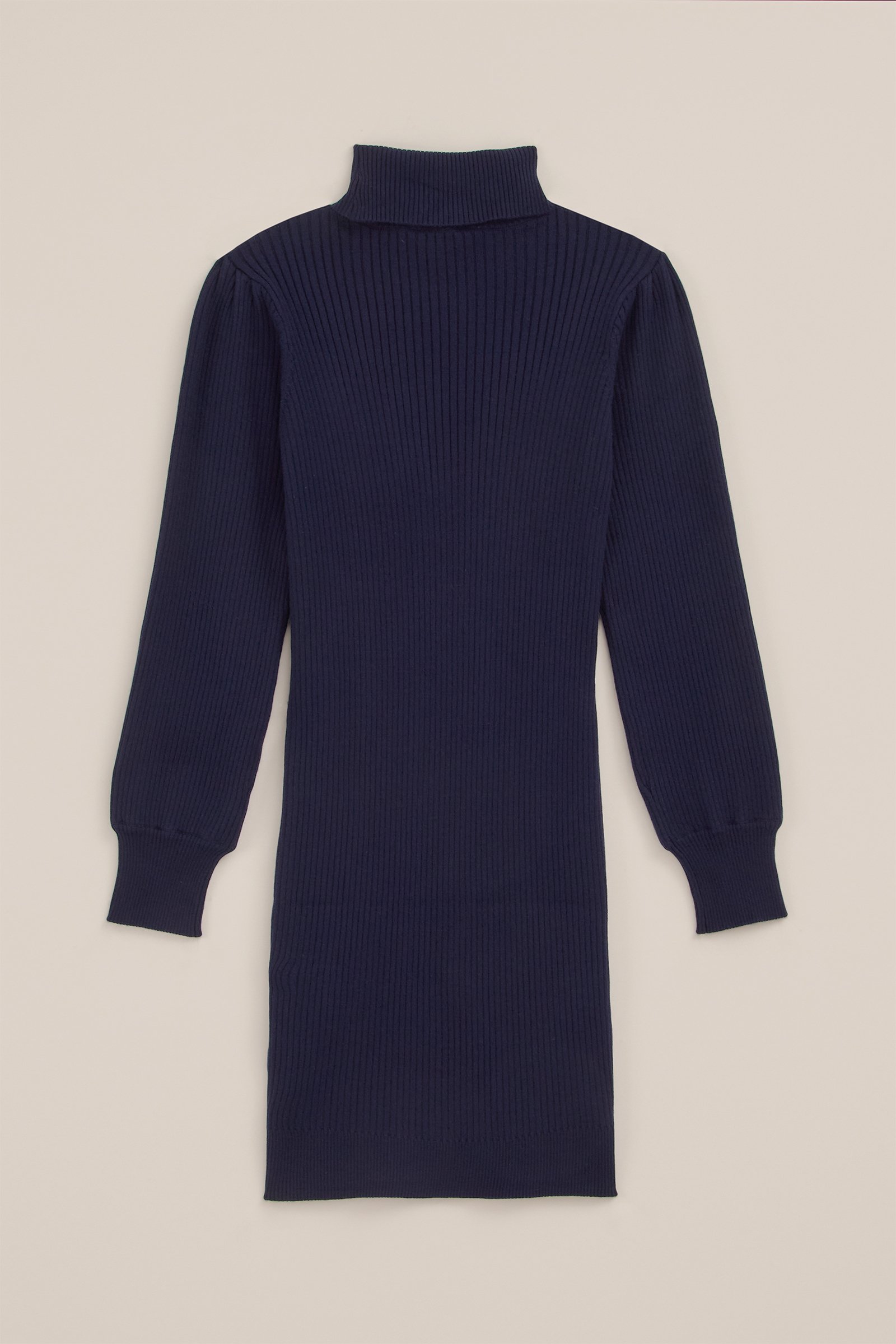 Meisjes jurk met structuur WE Fashion Donkerblauw