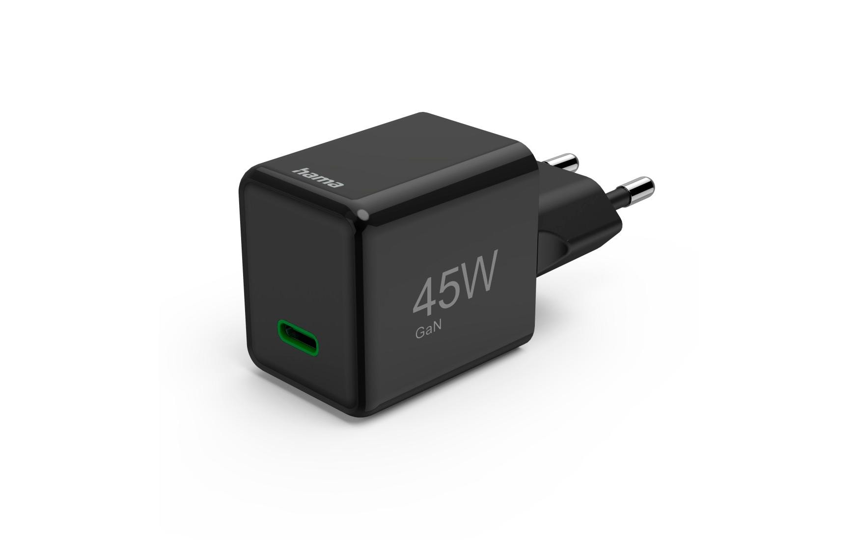 USB-Wandladegerät Gan charger USB-C 45 W SchwarzSuper-Mini-GaN-Ladegerät USB-C