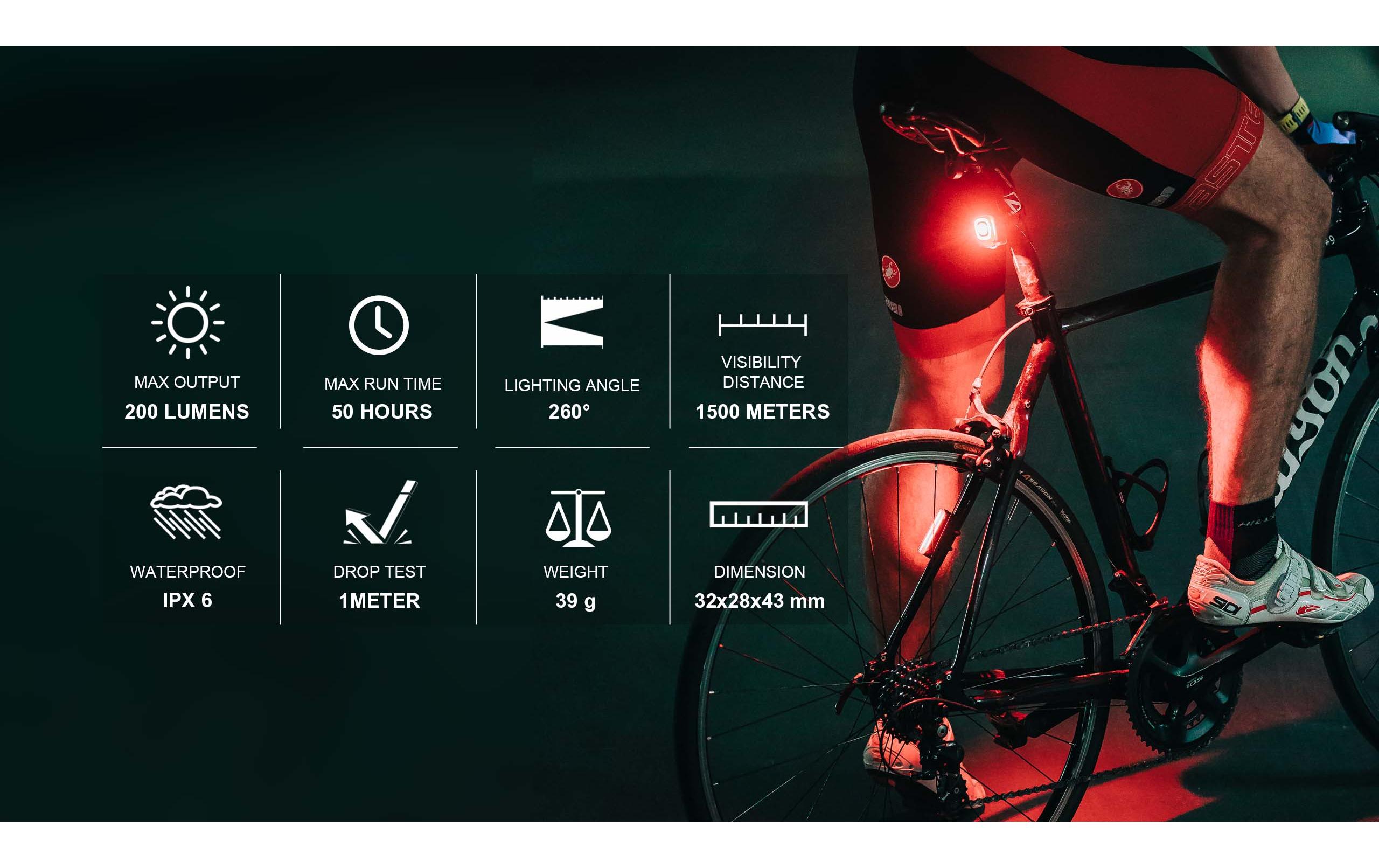 Velolampe Seemee 200Smartes Rücklicht