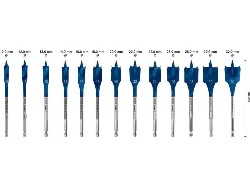 Bosch Professional Flachfräsbohrer-Set Expert Self Cut Spee Flachfräser-Bohrersätze für Bohrschrauber und Schlagbohrmaschinen