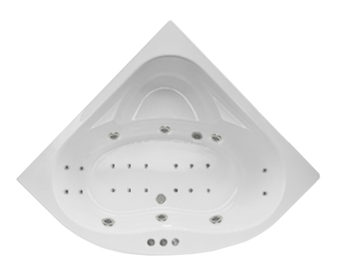 Lambini Designs Palermo Bubbelbad 145x145cm 6 4 2 hydro en 12 aero jets