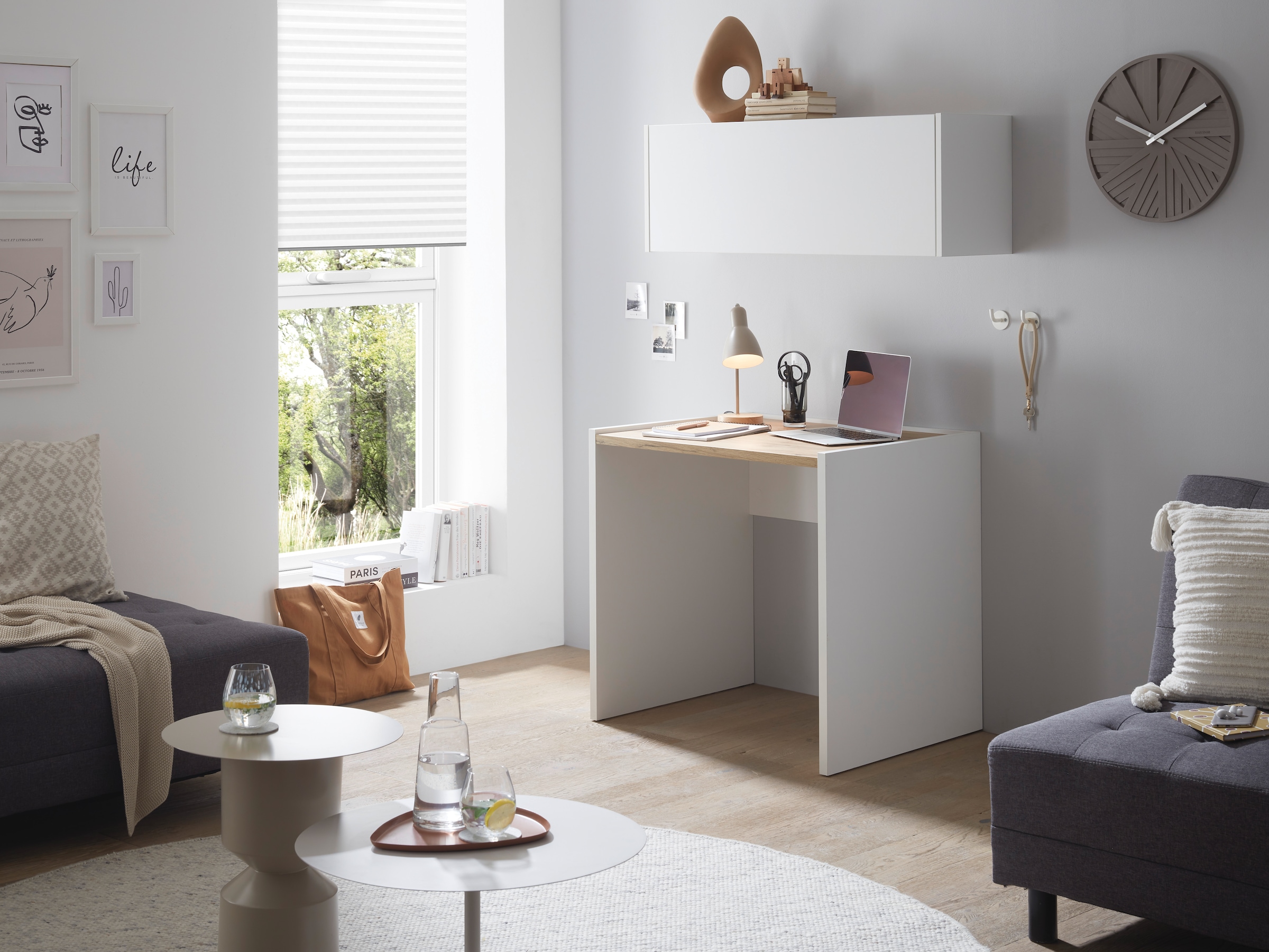 INOSIGN Schreibtisch »CiTY/GiRON« moderner Computertisch, wohnliches Home Office, Breite 80 oder 143 cm