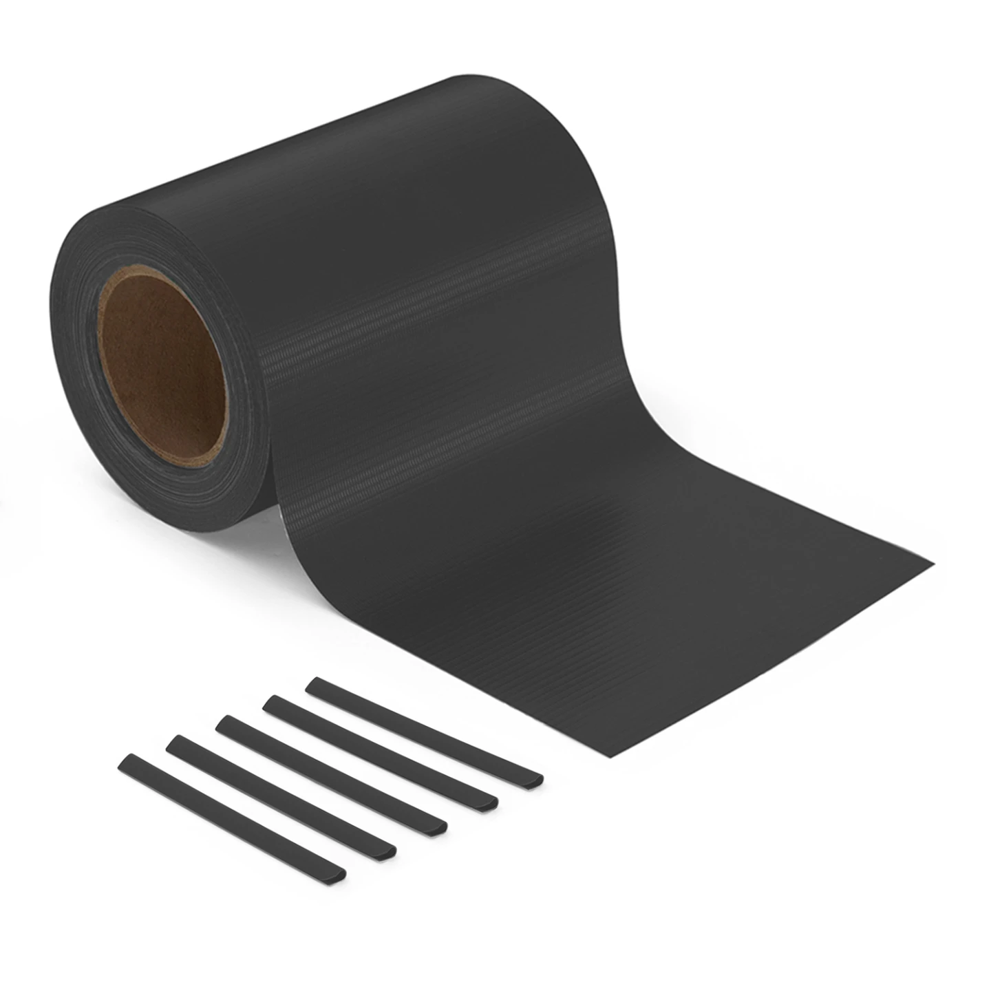 Kit de lamelles occultantes PVC souples gris anthracite horizontales 35 M