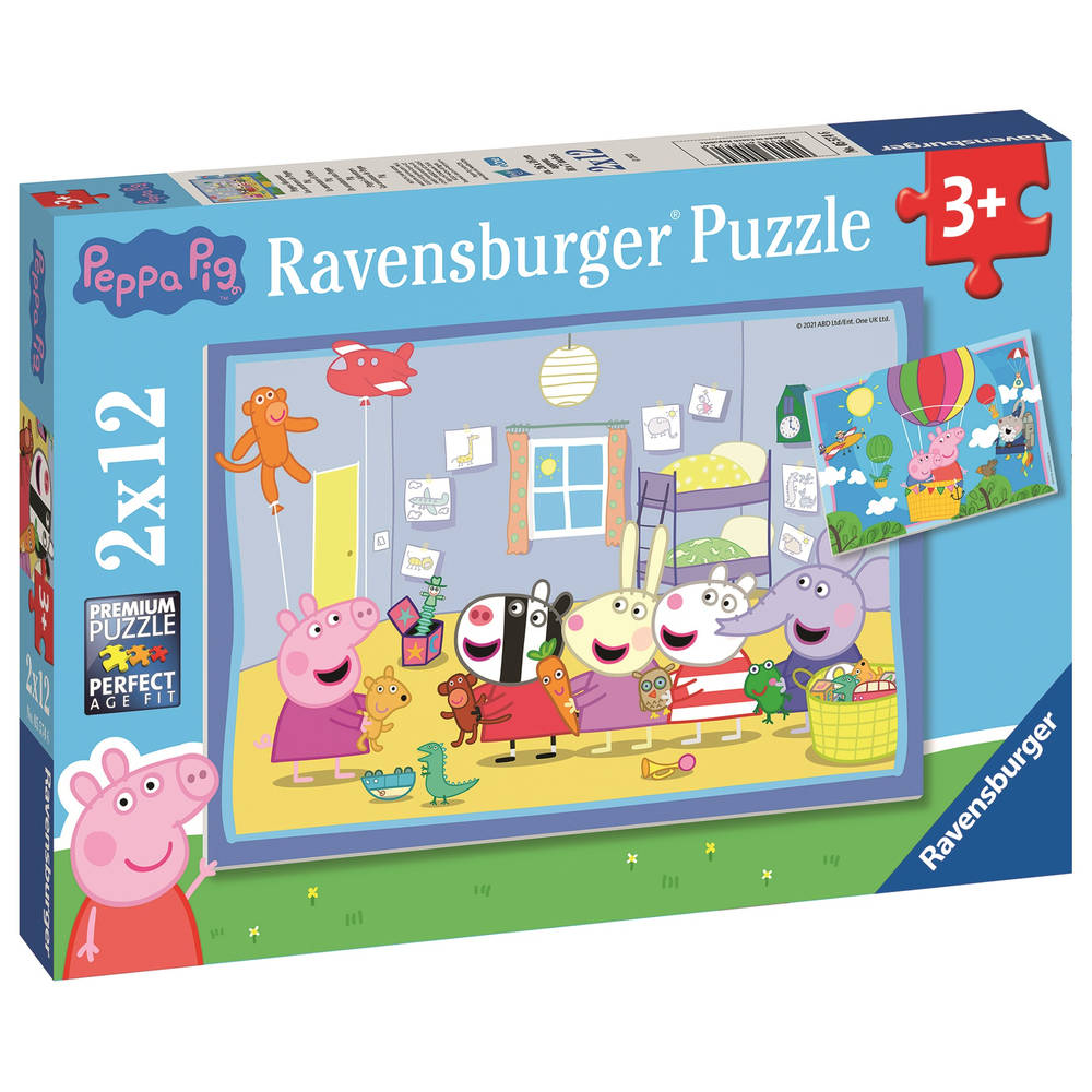 Ravensburger puzzel Peppa Pig - 2 x 12 stukjes