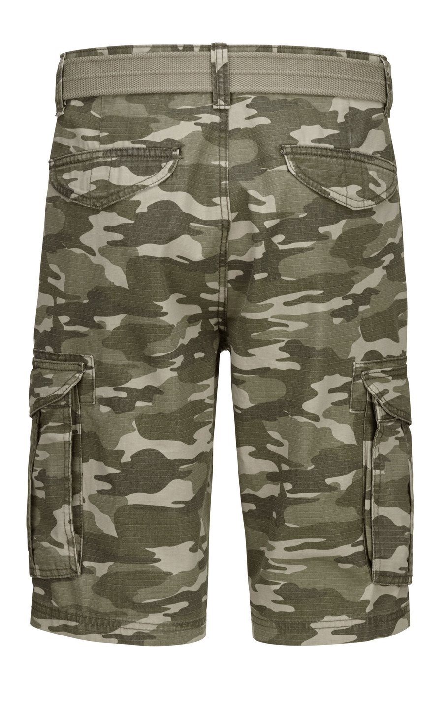 Bermudas mit Gürtel und Cargotaschen in 2 Farben
