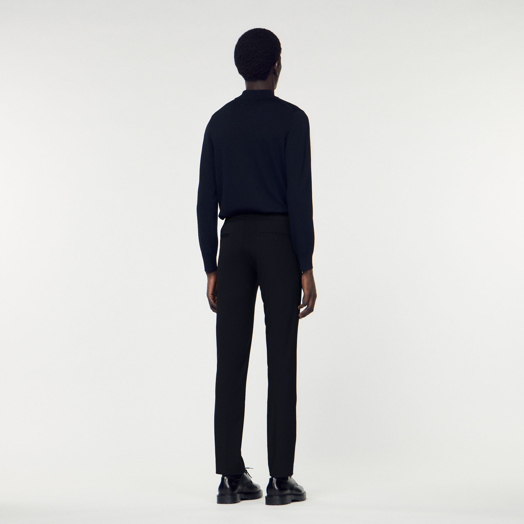 Pantalon á ceinture elastiquee