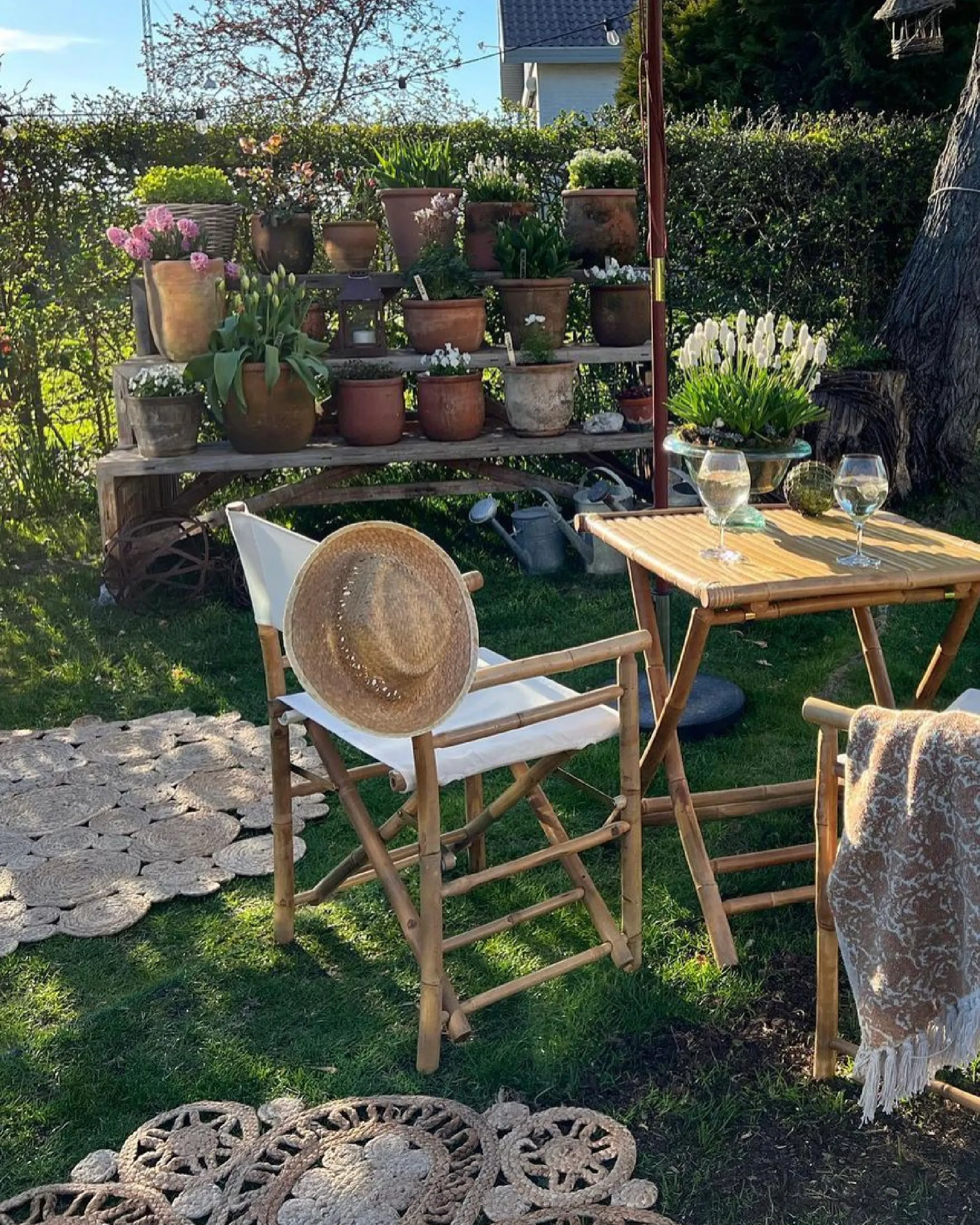 Set van 2 tuinstoelen MOLISE Bamboehout Bruin