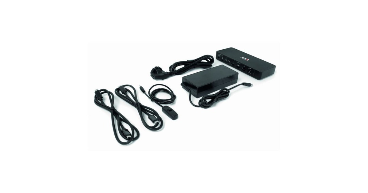 Club 3DDisplayPort/HDMI Dock 4K60Hz dockingstation  (Zwart, met KVM-functionaliteit)