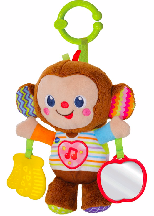 PELUCHE ACTIVITE NOE PETIT SINGE D'ACTIVITES - Ecru