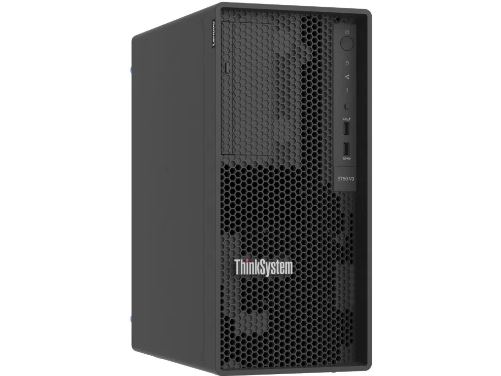 Lenovo ThinkSystem ST50 V3 7DF3 - Server - tower 5U - envejs - 1 x Xeon E-2414 / op til 4.5 GHz - RAM 16 GB - SSD 2 x 960 GB - Matrox G200 - Gigabit Ethernet - intet OS - skærm: ingen