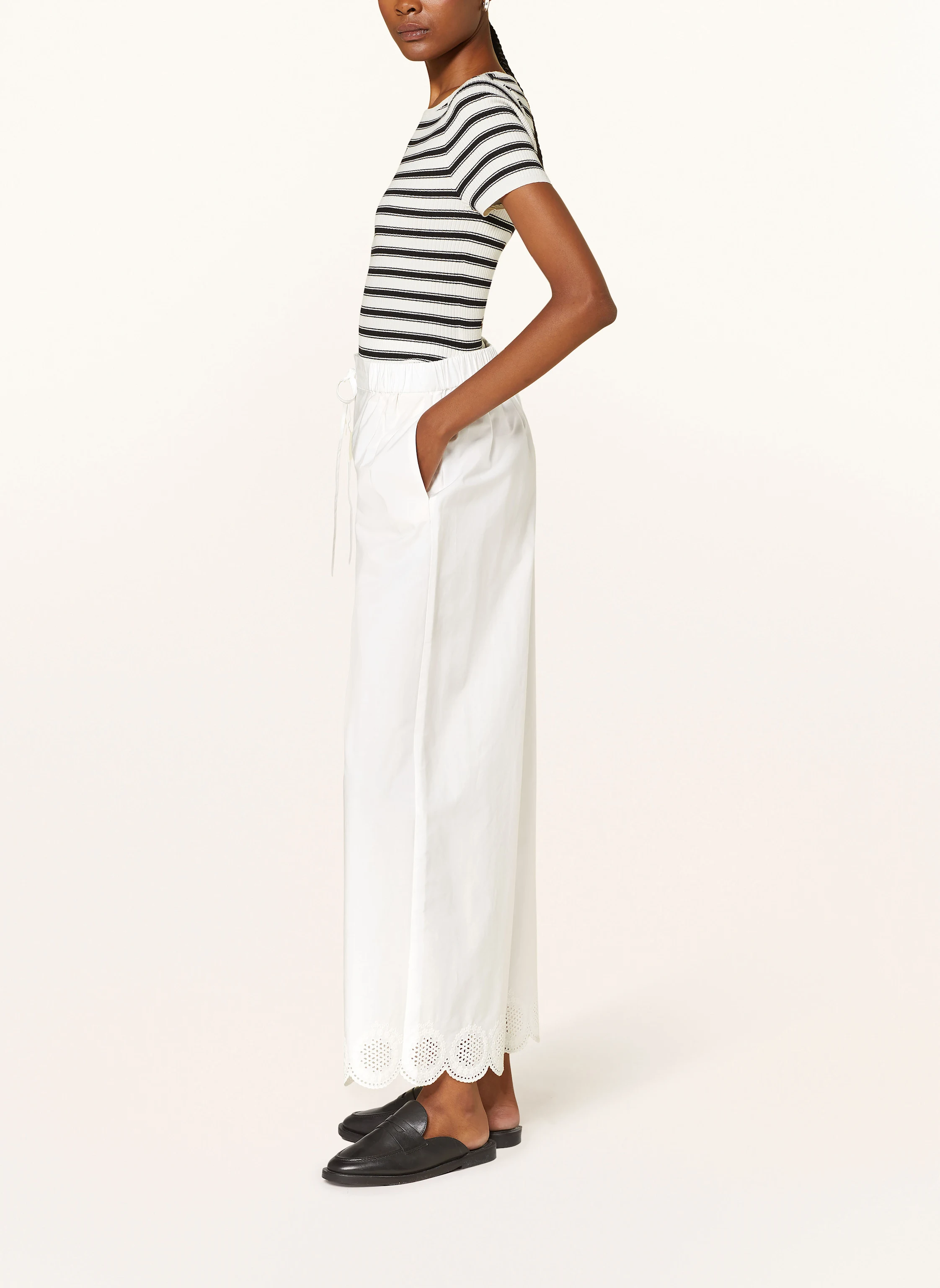 CLAUDIE PIERLOT Marlenehose mit Lochspitze