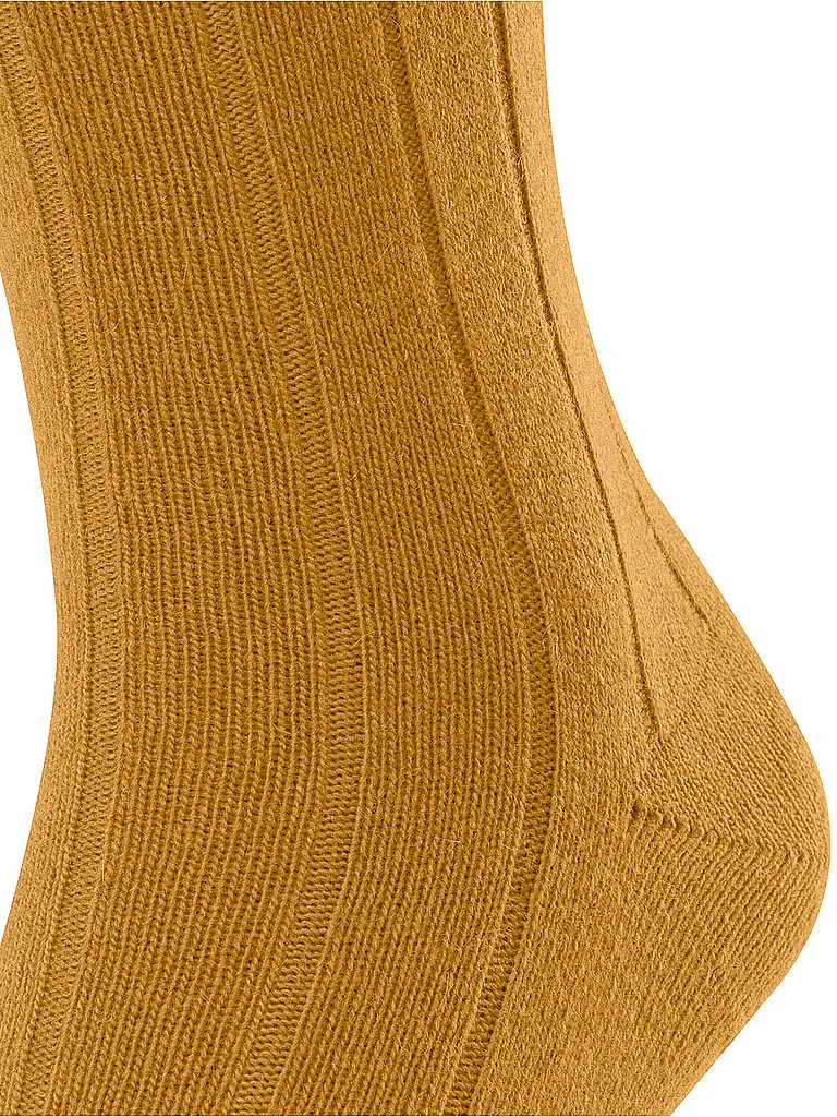 FALKE Socken LHASA RIB amber gelb